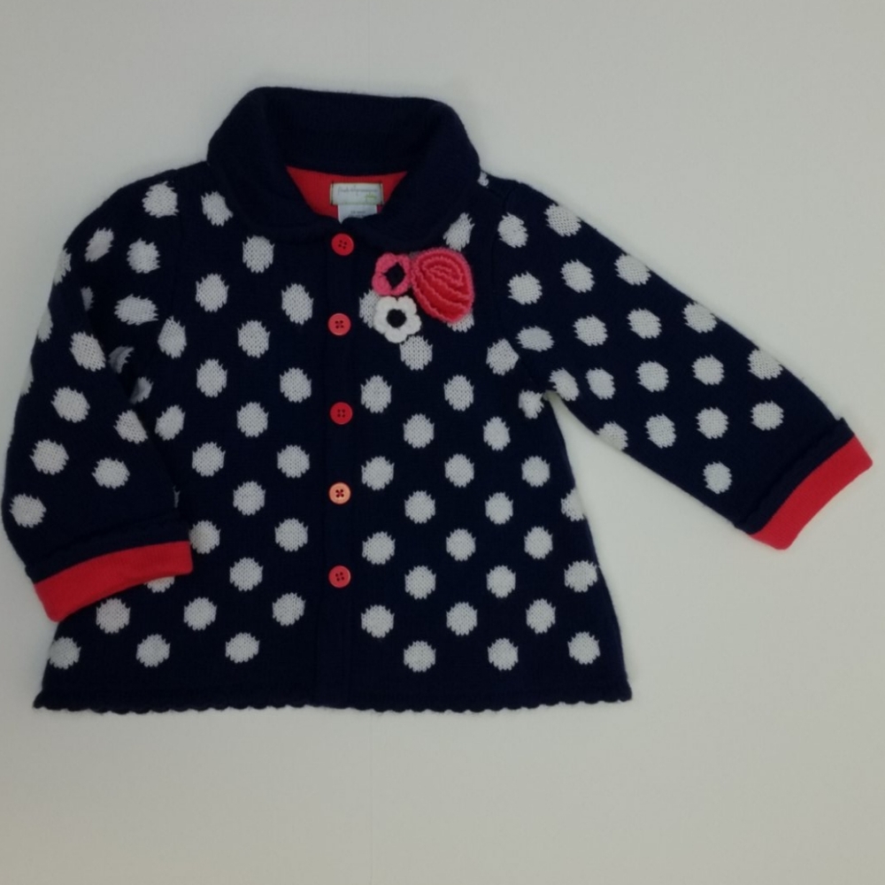 First Impressions Play knit button up sweater